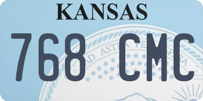 KS license plate 768CMC