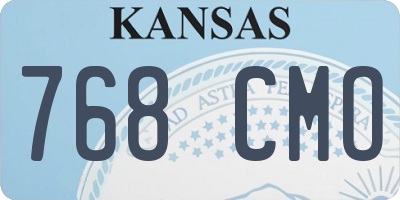 KS license plate 768CMO