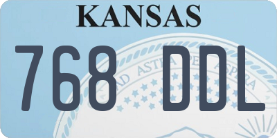 KS license plate 768DDL