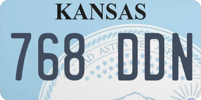 KS license plate 768DDN