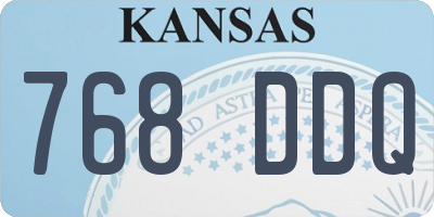 KS license plate 768DDQ