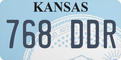 KS license plate 768DDR