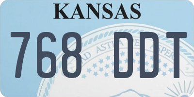 KS license plate 768DDT