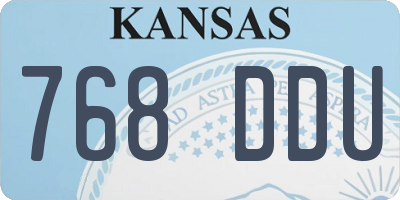 KS license plate 768DDU