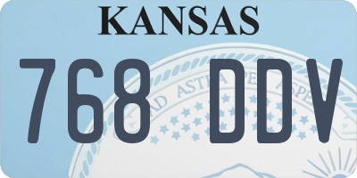 KS license plate 768DDV