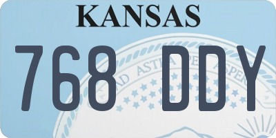 KS license plate 768DDY