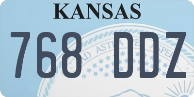 KS license plate 768DDZ