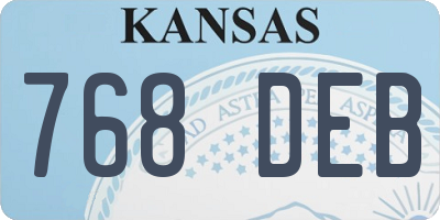 KS license plate 768DEB