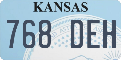 KS license plate 768DEH