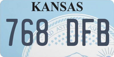 KS license plate 768DFB