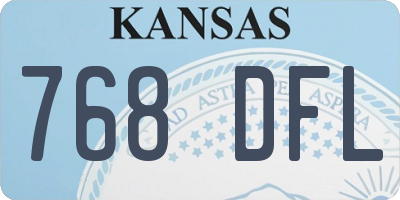 KS license plate 768DFL