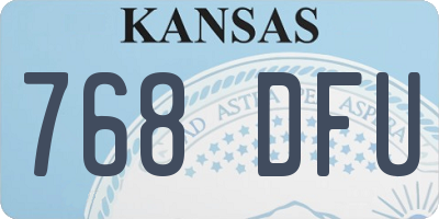 KS license plate 768DFU