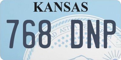 KS license plate 768DNP