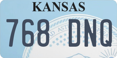 KS license plate 768DNQ