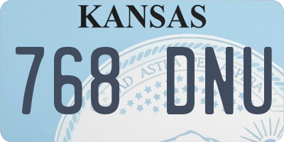 KS license plate 768DNU