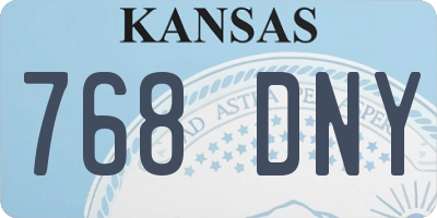 KS license plate 768DNY