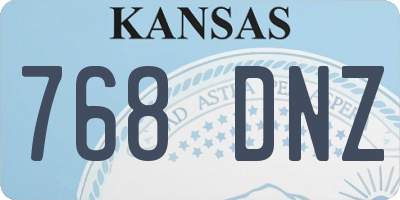 KS license plate 768DNZ