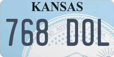 KS license plate 768DOL