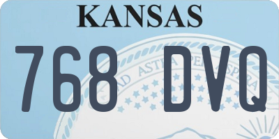 KS license plate 768DVQ