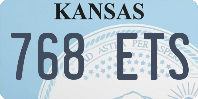 KS license plate 768ETS
