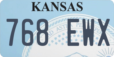 KS license plate 768EWX