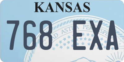 KS license plate 768EXA