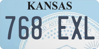 KS license plate 768EXL