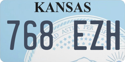 KS license plate 768EZH