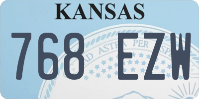 KS license plate 768EZW