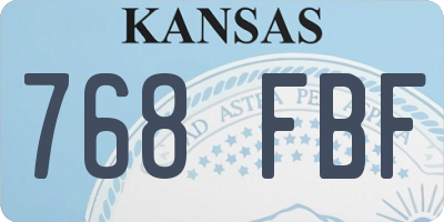 KS license plate 768FBF