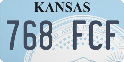 KS license plate 768FCF