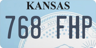 KS license plate 768FHP