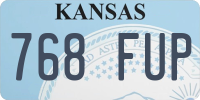 KS license plate 768FUP