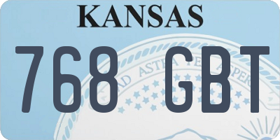 KS license plate 768GBT