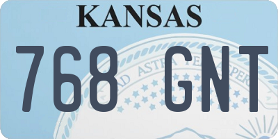 KS license plate 768GNT