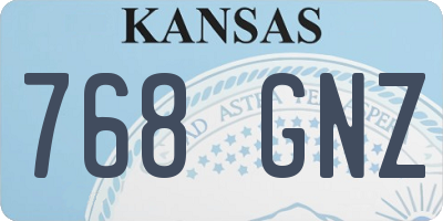 KS license plate 768GNZ
