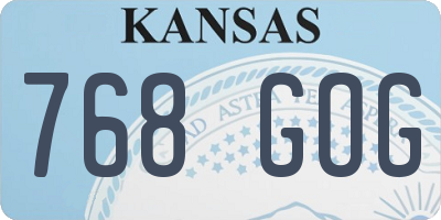 KS license plate 768GOG