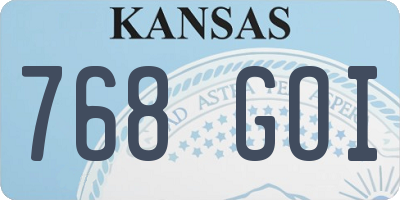 KS license plate 768GOI