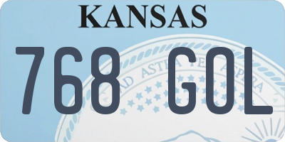 KS license plate 768GOL