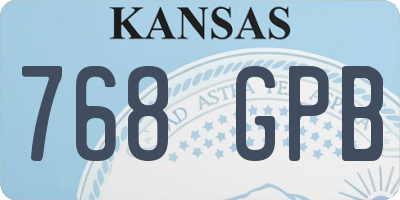 KS license plate 768GPB