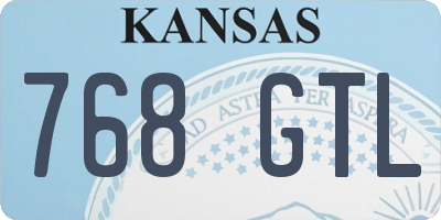 KS license plate 768GTL