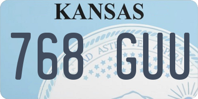KS license plate 768GUU
