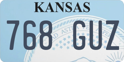 KS license plate 768GUZ