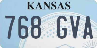 KS license plate 768GVA