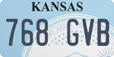 KS license plate 768GVB