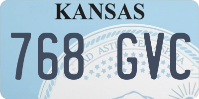 KS license plate 768GVC