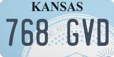 KS license plate 768GVD
