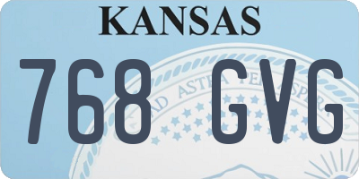 KS license plate 768GVG