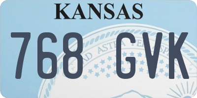 KS license plate 768GVK