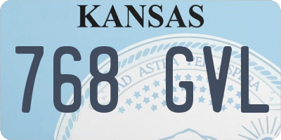KS license plate 768GVL